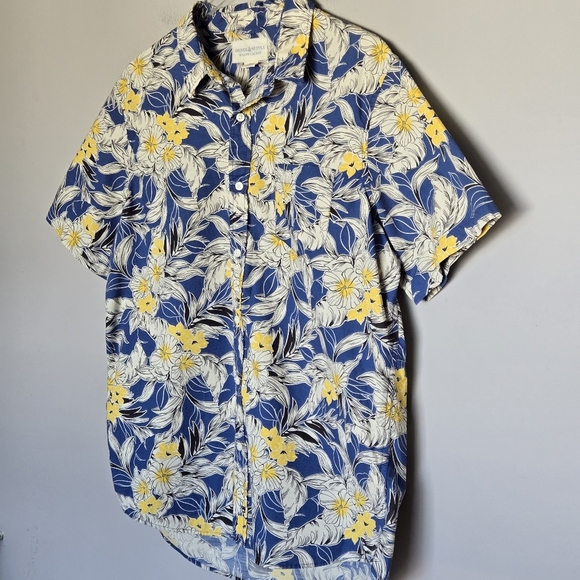 Ralph Lauren Denim & Supply Tropical Button Front Shirt Men XLT Blue Hawaiian - Picture 5 of 7